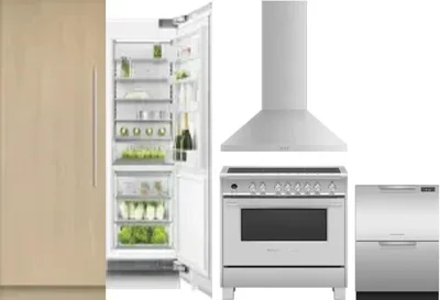 5 Piece Package Includes Refrigerator, Freezer, Range, Hood And Dishwasher